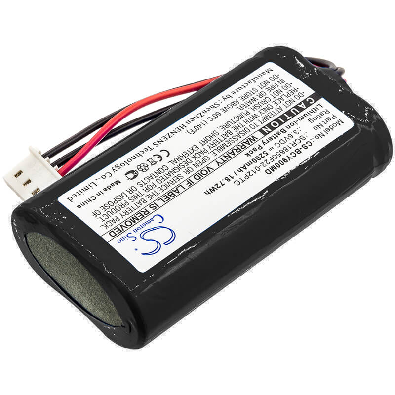 3.6V, 5200mAh, Li-ion Battery fits Bionet, Oximete Oxy9 Wave, 18.72Wh