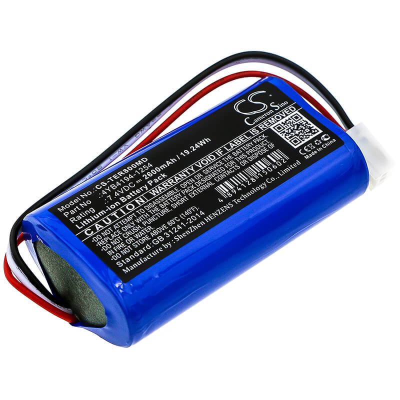7.4V, 2600mAh, Li-ion Battery fits Terumo, Te-ss800 Infusion Pump, 19.24Wh