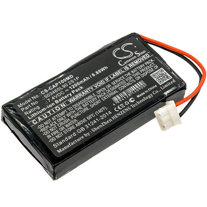 7.4V, 1200mAh, Li-ion Battery fits Charmcare, Accuro Pulse Oximeter, Accuro Tabletop Pulse Oximeter, 8.88Wh