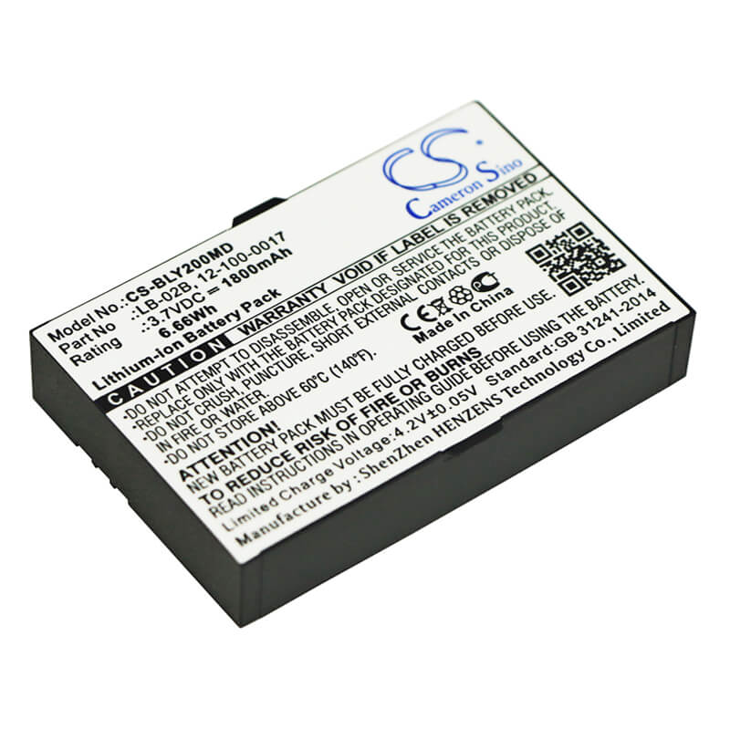 3.7V, 1800mAh, Li-ion Battery fits Bolate, Anyyiew A2, 6.66Wh