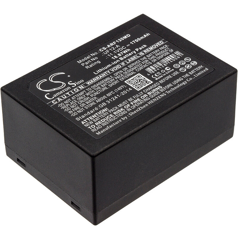 11.1V, 1700mAh, Li-ion Battery fits Ahram Biosystems, Palm Pcr G1-12, Uf12-a, 18.87Wh