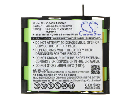 4.8V, 2000mAh, Ni-MH Battery fits Compex, Edge Us, Enegry, 9.6Wh
