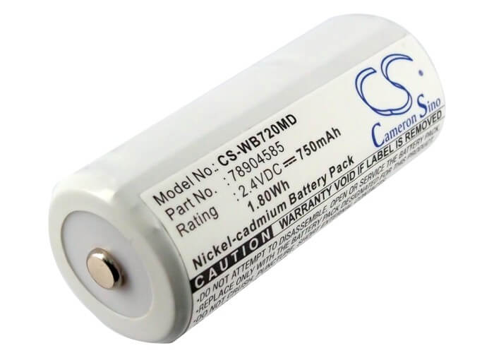 2.4V, 750mAh, Ni-CD Battery fits Welch-allyn, 60700, 60713, 1.8Wh