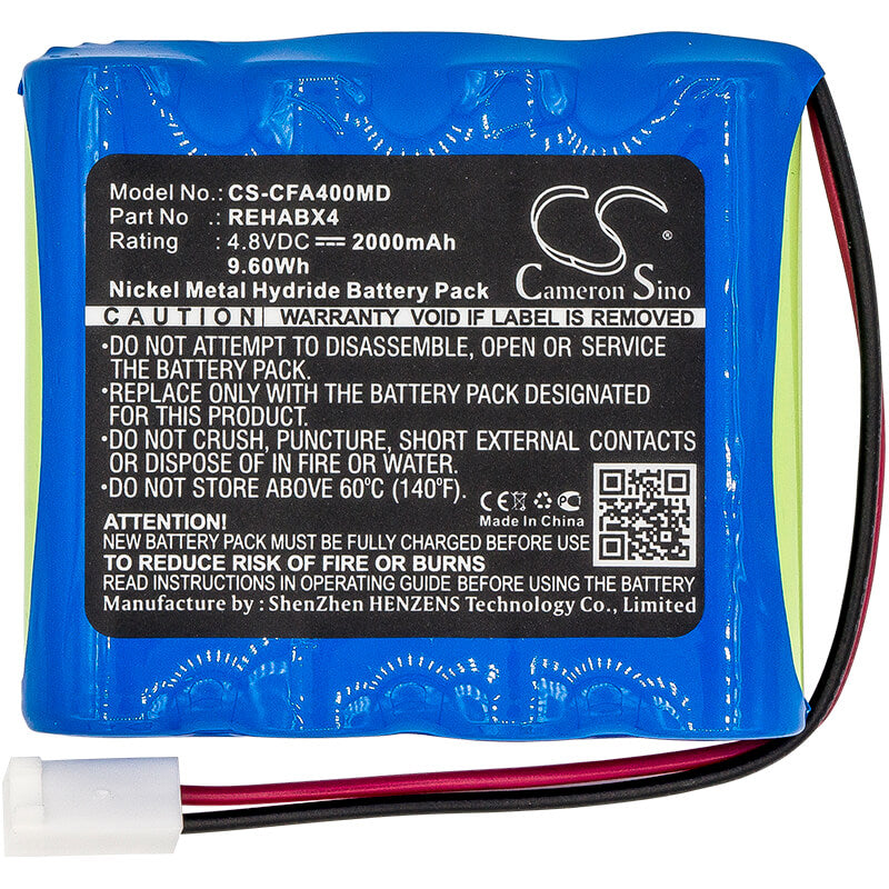 4.8V, 2000mAh, Ni-MH Battery fits Cefar, 2652, Activ X 4, 9.6Wh