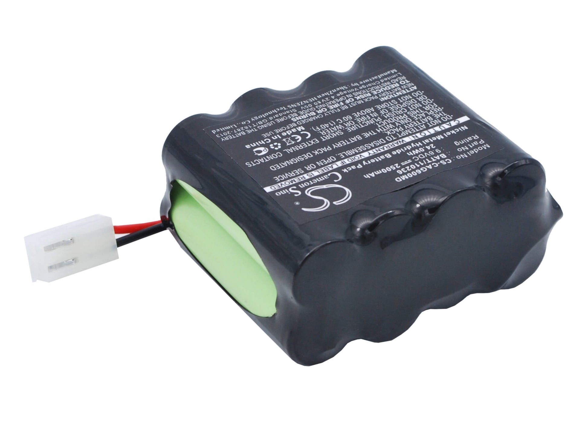 9.6V, 2500mAh, Ni-MH Battery fits Cardiette, Ar600 E.c.g., Ecg Recorder Ar600adv, 24Wh