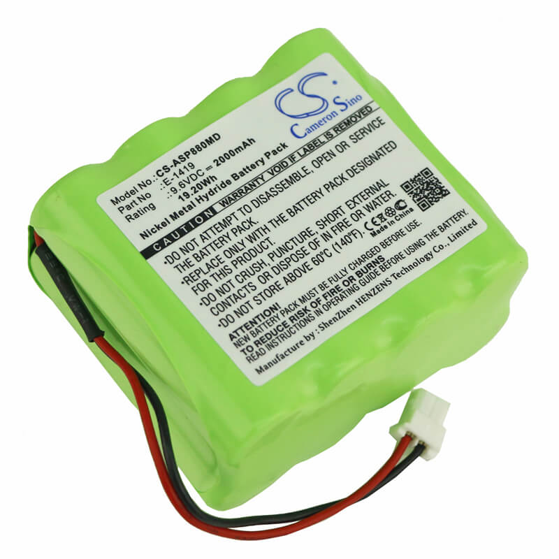 9.6V, 2000mAh, Ni-MH Battery fits Ampall, Sp-8800 Syringe Pump, 19.2Wh