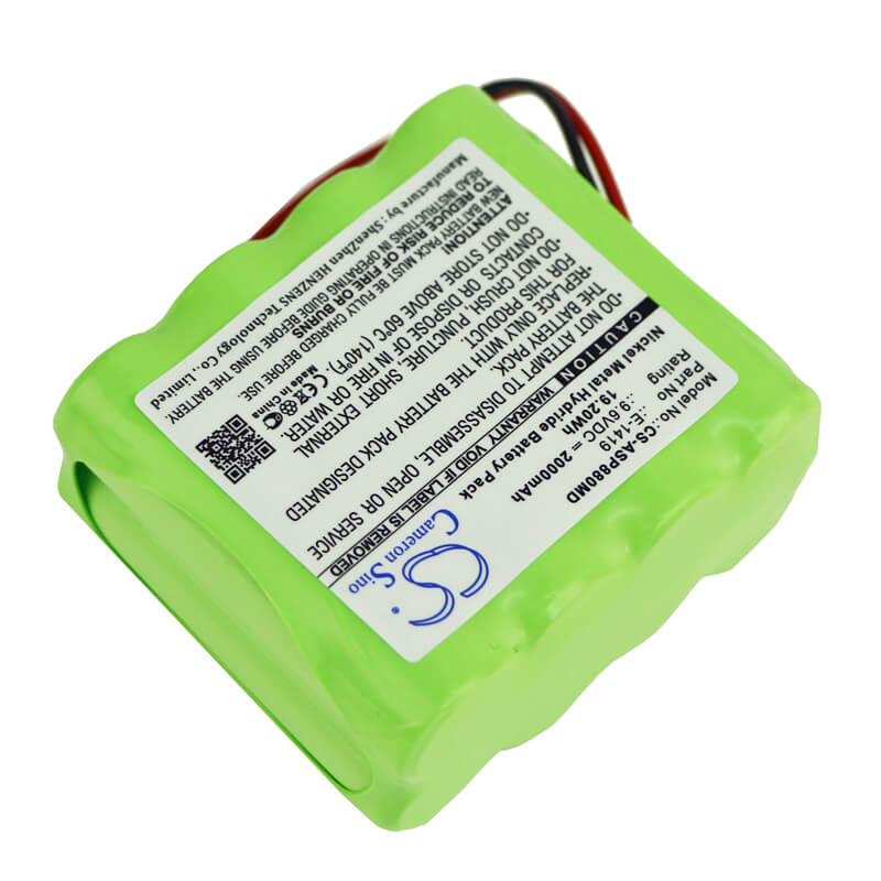 9.6V, 2000mAh, Ni-MH Battery fits Ampall, Sp-8800 Syringe Pump, 19.2Wh