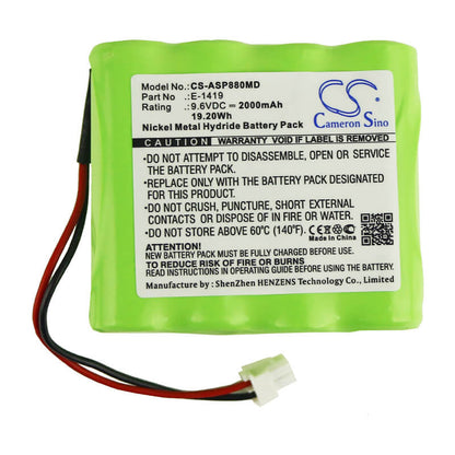 9.6V, 2000mAh, Ni-MH Battery fits Ampall, Sp-8800 Syringe Pump, 19.2Wh