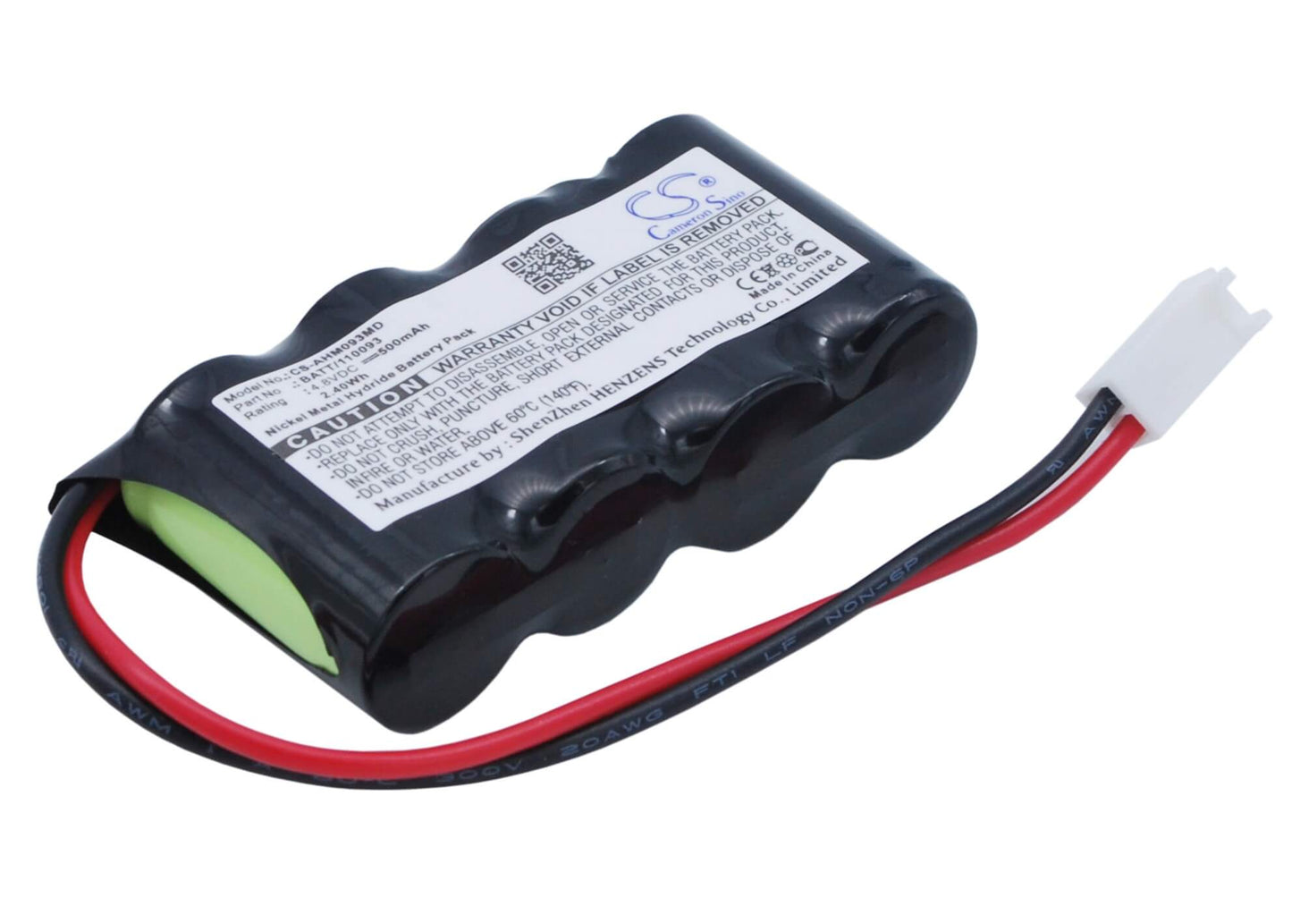4.8V, 500mAh, Ni-MH Battery fits Air Shields-vickers, Jaundice Meter, Minolta, 2.4Wh