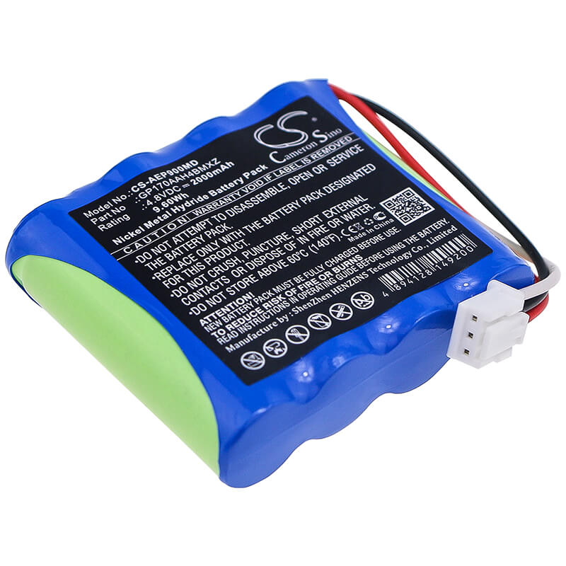 4.8V, 2000mAh, Ni-MH Battery fits American Diagnostic, 9002-5, Adc E-sphyg 2, 9.6Wh