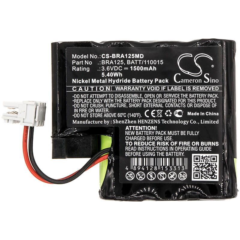 3.6V, 1500mAh, Ni-MH Battery fits B.braun, Perfusor Compact, 5.4Wh