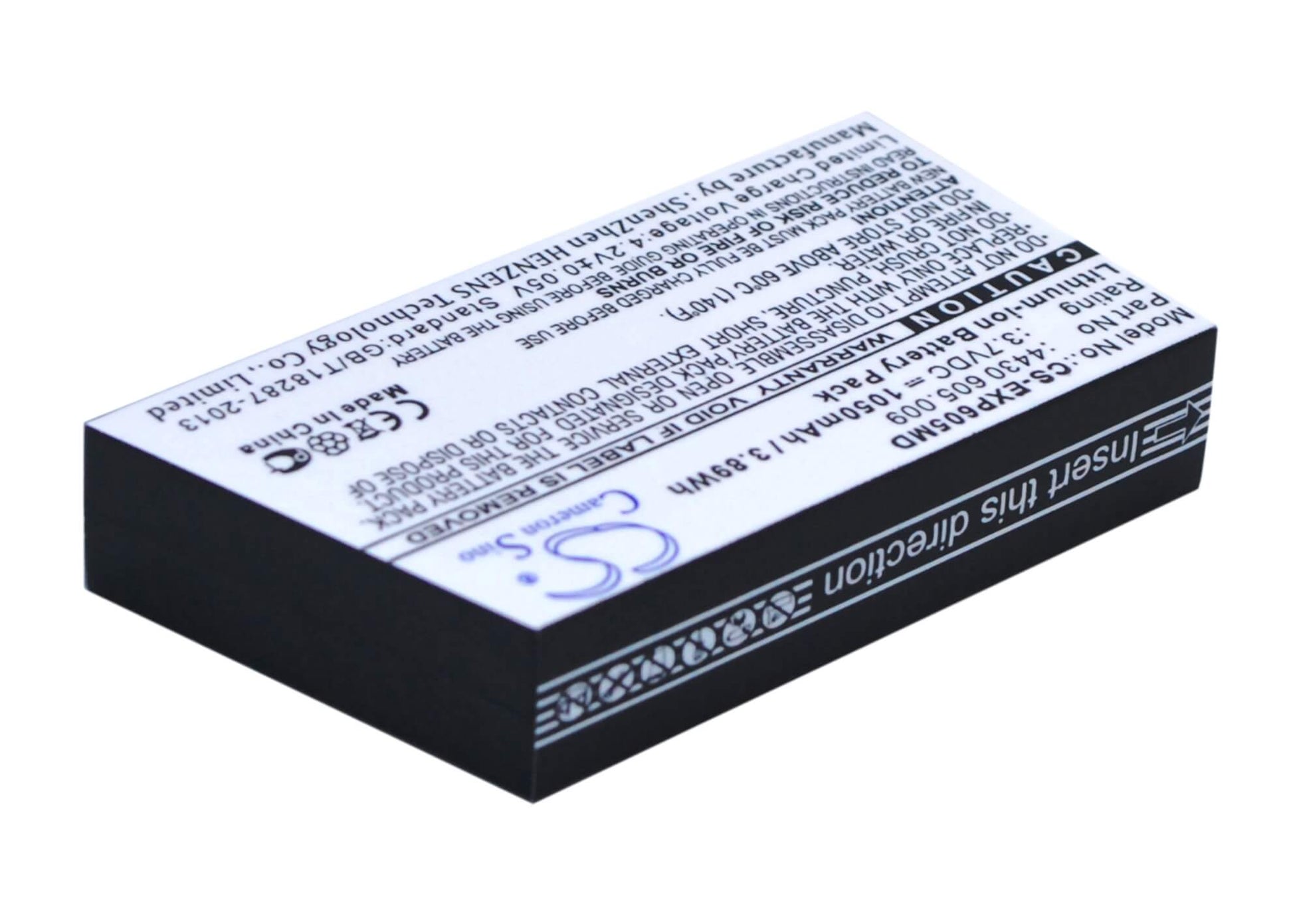 3.7V, 1050mAh, Li-ion Battery fits Eppendorf, Easypet 3, 3.885Wh
