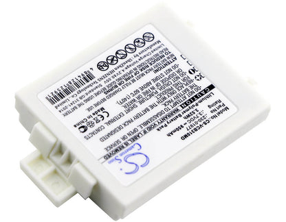 White, 3.7V, 950mAh, Li-Polymer Battery fits Vocera, B3000e, B3000n, 3.515Wh