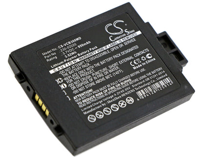 Black, 3.7V, 950mAh, Li-Polymer Battery fits Vocera, B3000e, B3000n, 3.515Wh