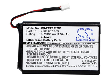 3.7V, 1200mAh, Li-ion Battery fits Eppendorf, Multipette E3, Multipette E3x, 4.44Wh