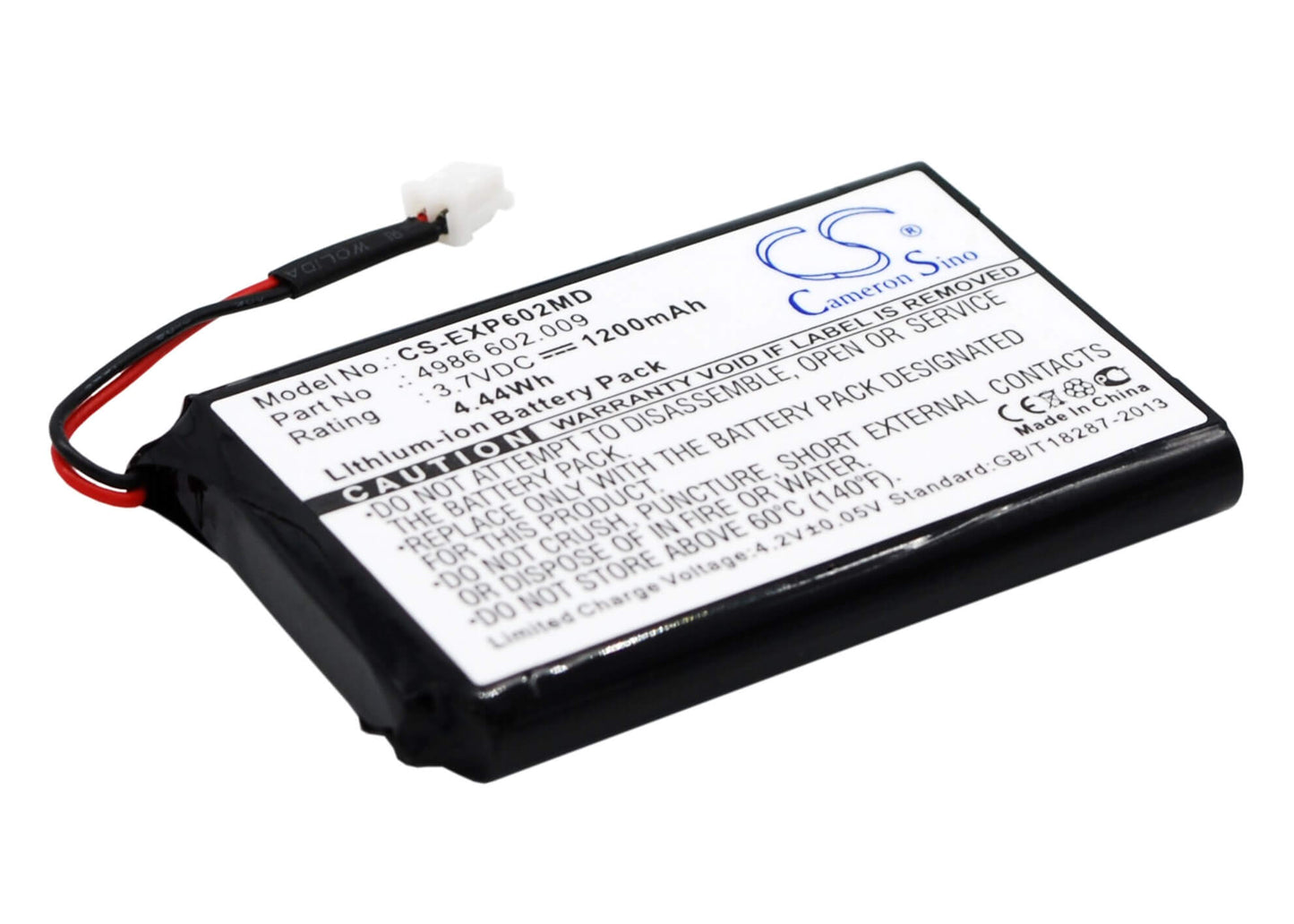 3.7V, 1200mAh, Li-ion Battery fits Eppendorf, Multipette E3, Multipette E3x, 4.44Wh