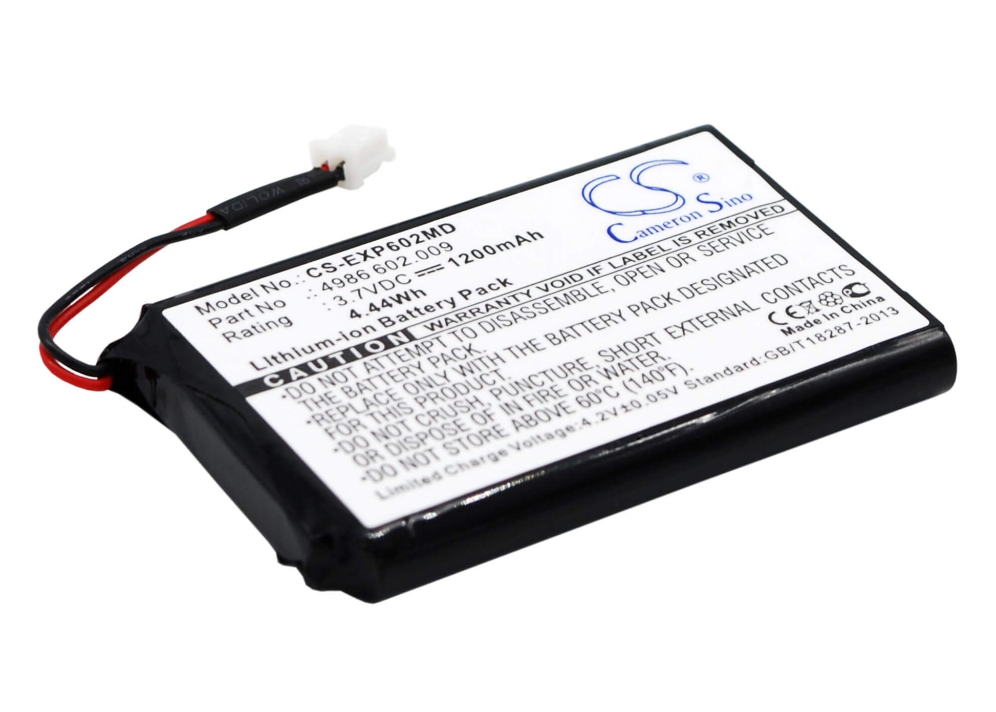 3.7V, 1200mAh, Li-ion Battery fits Eppendorf, Multipette E3, Multipette E3x, 4.44Wh