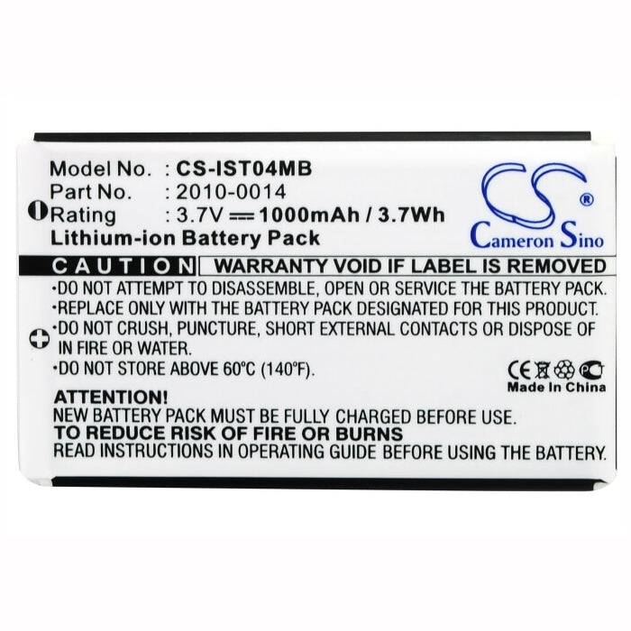 3.7V, 1000mAh, Li-ion Battery fits Iris, St4ex, 3.7Wh