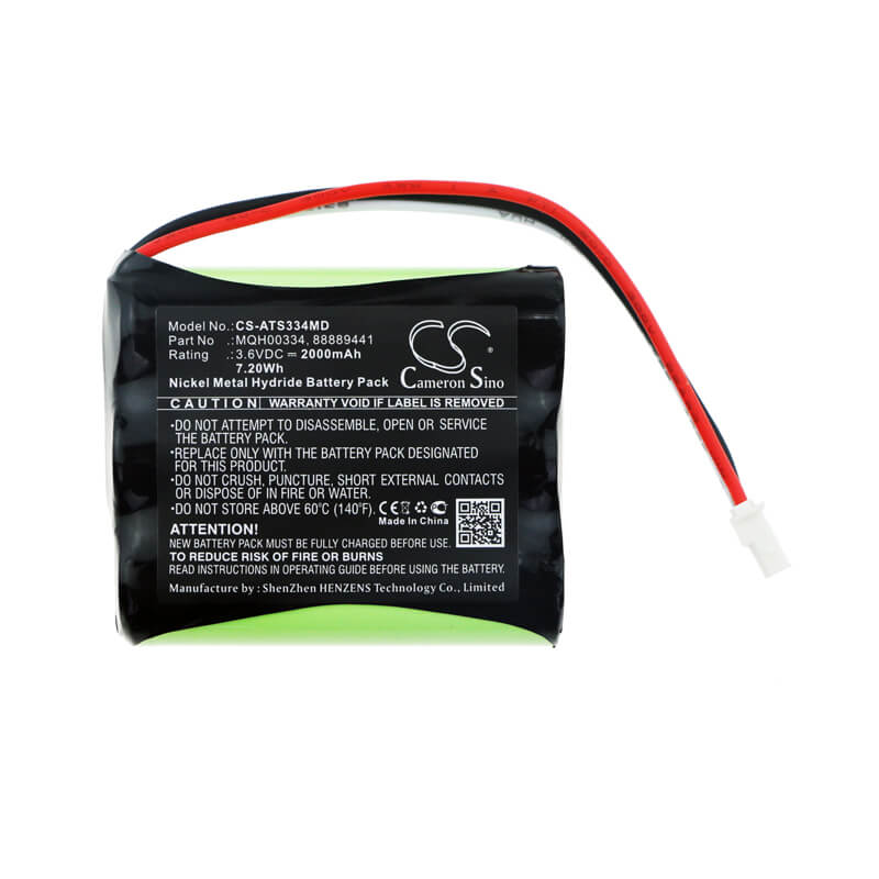 3.6V, 2000mAh, Ni-MH Battery fits Atys, Moniteur Systolique Systoe, 7.2Wh