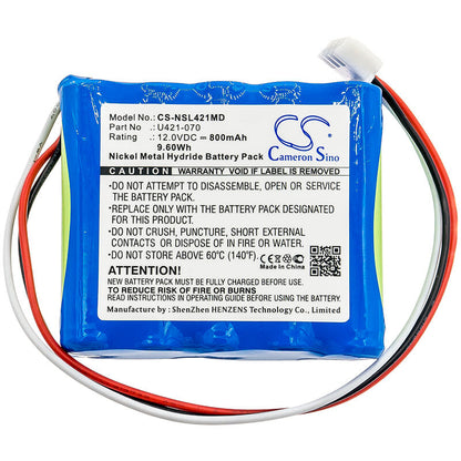 12.0V, 800mAh, Ni-MH Battery fits Endo-mate, Em13m, Ne131, 9.6Wh