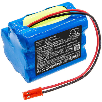 9.6V, 2000mAh, Ni-MH Battery fits Annol, Sp-1000, 19.2Wh