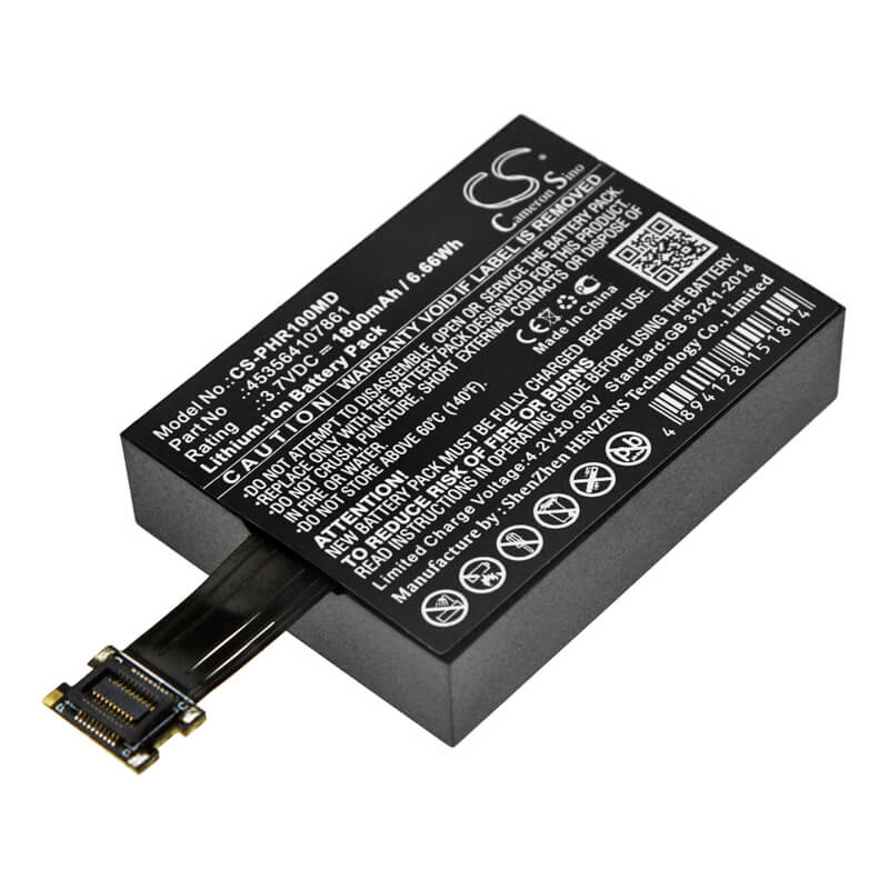 3.7V, 1800mAh, Li-ion Battery fits Philips, Srr Measurements, Trnsbv1 Range, 6.66Wh