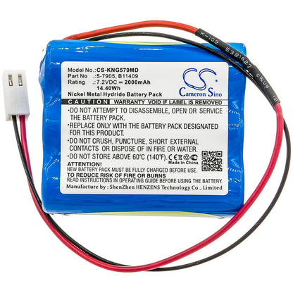 7.2V, 2000mAh, Ni-MH Battery fits Kangaroo, Control Enteral Feeding Pump, 14.4Wh