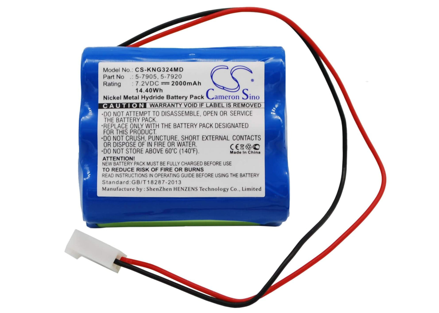 7.2V, 2000mAh, Ni-MH Battery fits Kangaroo, Control Enteral Feeding Pump, Pump 324, 14.4Wh