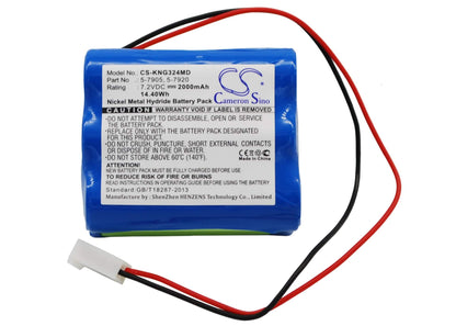 7.2V, 2000mAh, Ni-MH Battery fits Kangaroo, Control Enteral Feeding Pump, Pump 324, 14.4Wh