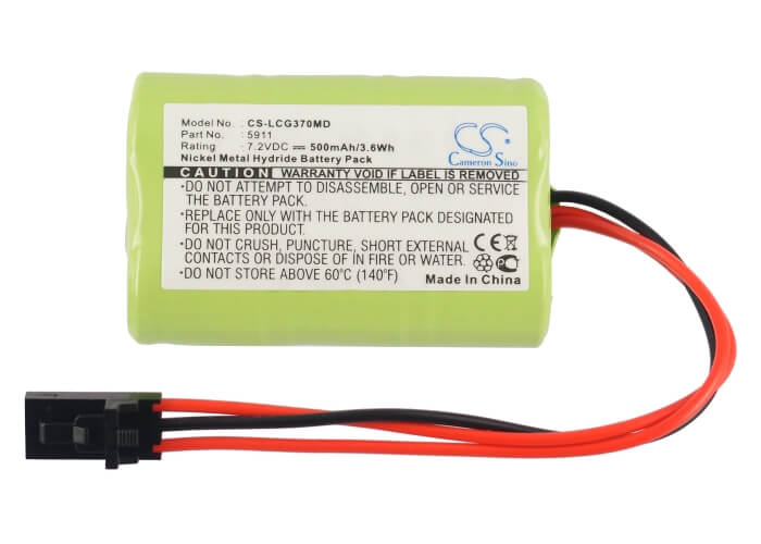 7.2V, 500mAh, Ni-MH Battery fits Lucas-grayson, Odiometer Gsi 37, Odiometer Gsi37, 3.6Wh