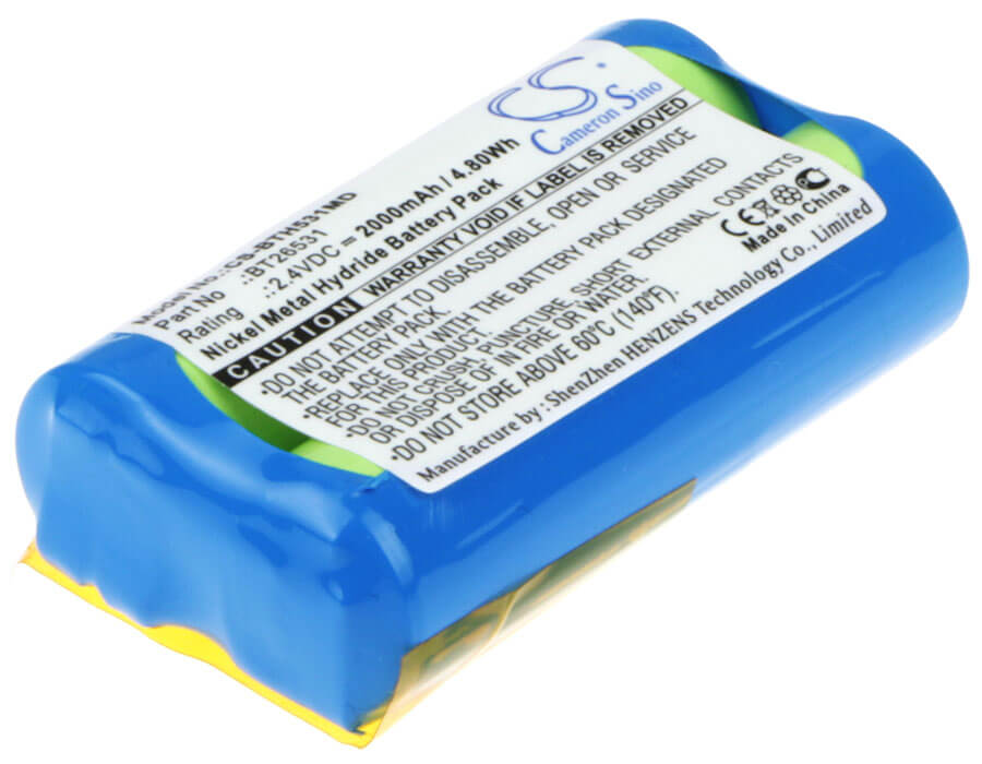 2.4V, 2000mAh, Ni-MH Battery fits Brandtech, Accu-jet, Accu-jet Pipette Controllers, 4.8Wh