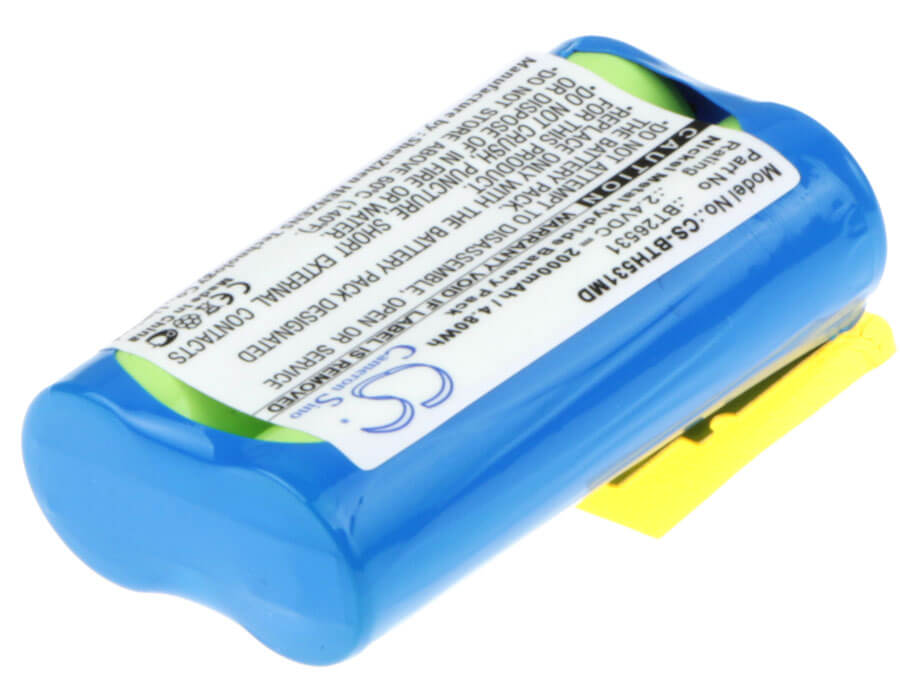 2.4V, 2000mAh, Ni-MH Battery fits Brandtech, Accu-jet, Accu-jet Pipette Controllers, 4.8Wh