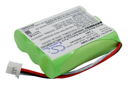 3.6V, 2000mAh, Ni-MH Battery fits Omron, Hbp-1300, Hbp-1300 Blood Pressure Monito, 7.2Wh