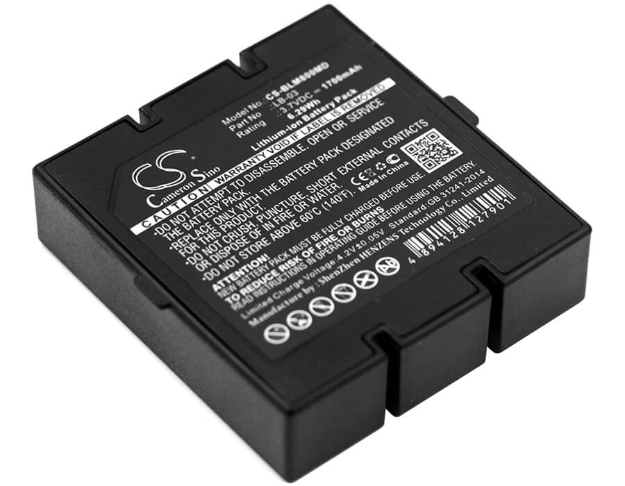 3.7V, 1700mAh, Li-ion Battery fits Bollywood, M800, 6.29Wh