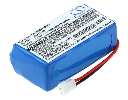 4.8V, 800mAh, Ni-MH Battery fits Air Shields-vickers, Jm102 Jaundice Mete, 3.84Wh