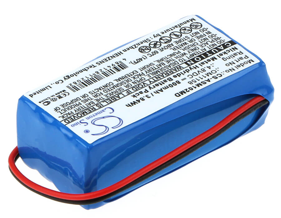 4.8V, 800mAh, Ni-MH Battery fits Air Shields-vickers, Jm102 Jaundice Mete, 3.84Wh