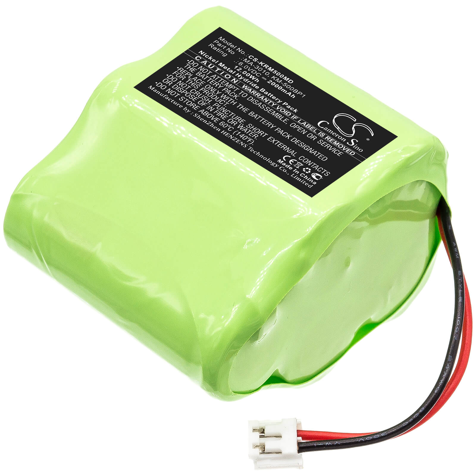 6.0V, 2000mAh, Ni-MH Battery fits Marco, Km500, Km-500 Auto Keratometer, 12Wh