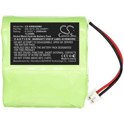 6.0V, 2000mAh, Ni-MH Battery fits Marco, Km500, Km-500 Auto Keratometer, 12Wh