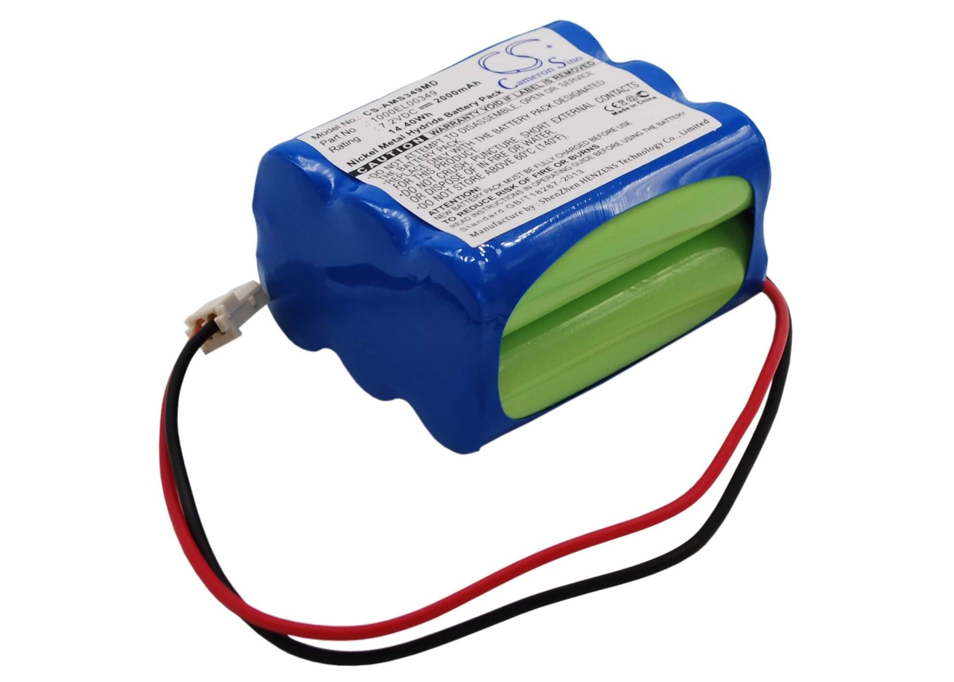 7.2V, 2000mAh, Ni-MH Battery fits Alaris Medicalsystems, Carefusion, Gw Volumetric Pump, 14.4Wh