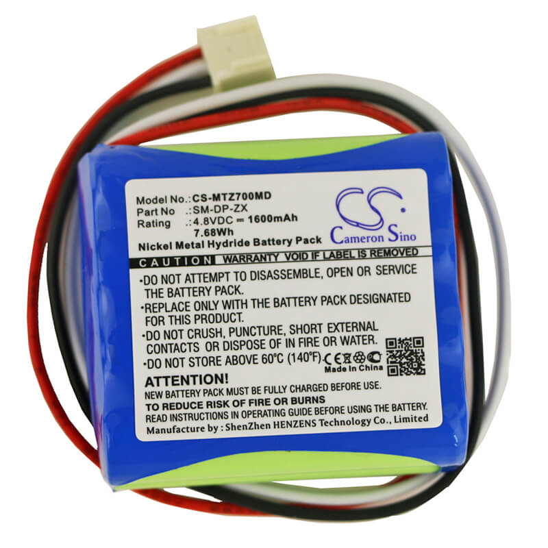 4.8V, 1600mAh, Ni-MH Battery fits Morita, Sm-dp-zx, 7.68Wh