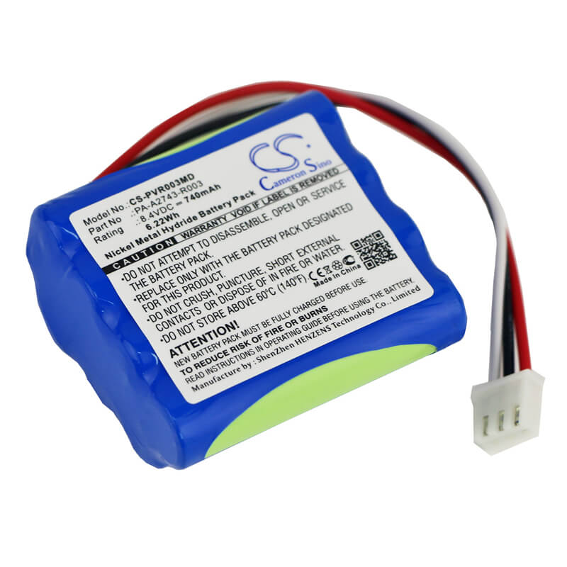 8.4V, 740mAh, Ni-MH Battery fits Physiomed, Vocastim, Vocastim Trainer, 6.216Wh