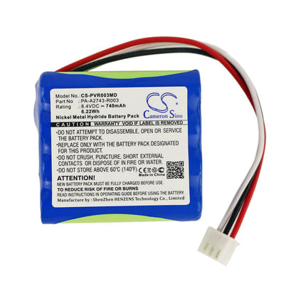 8.4V, 740mAh, Ni-MH Battery fits Physiomed, Vocastim, Vocastim Trainer, 6.216Wh