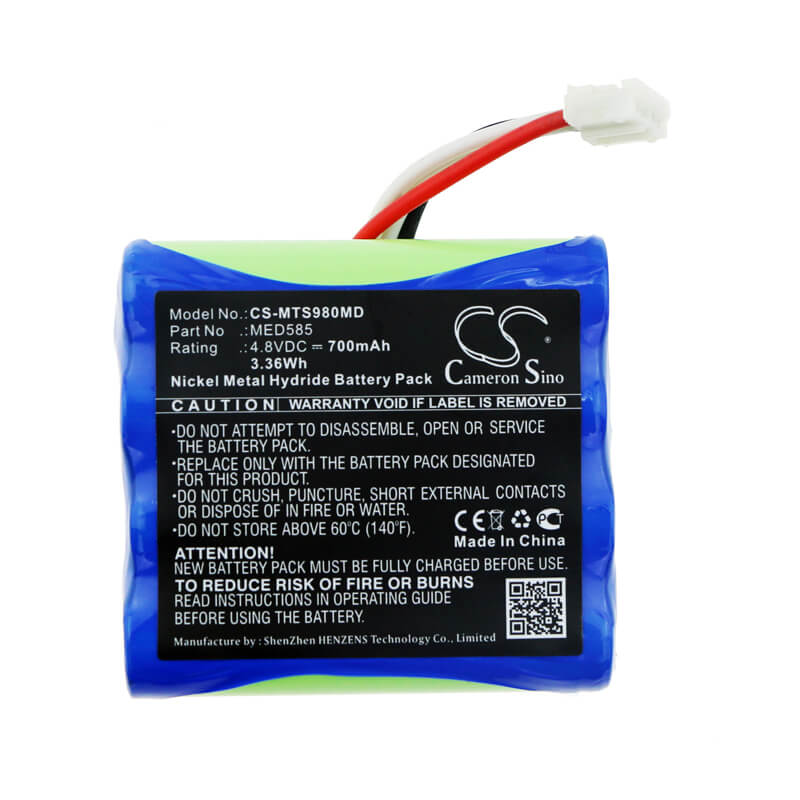 4.8V, 700mAh, Ni-MH Battery fits Microtac, Infinity Sa9800, 3.36Wh