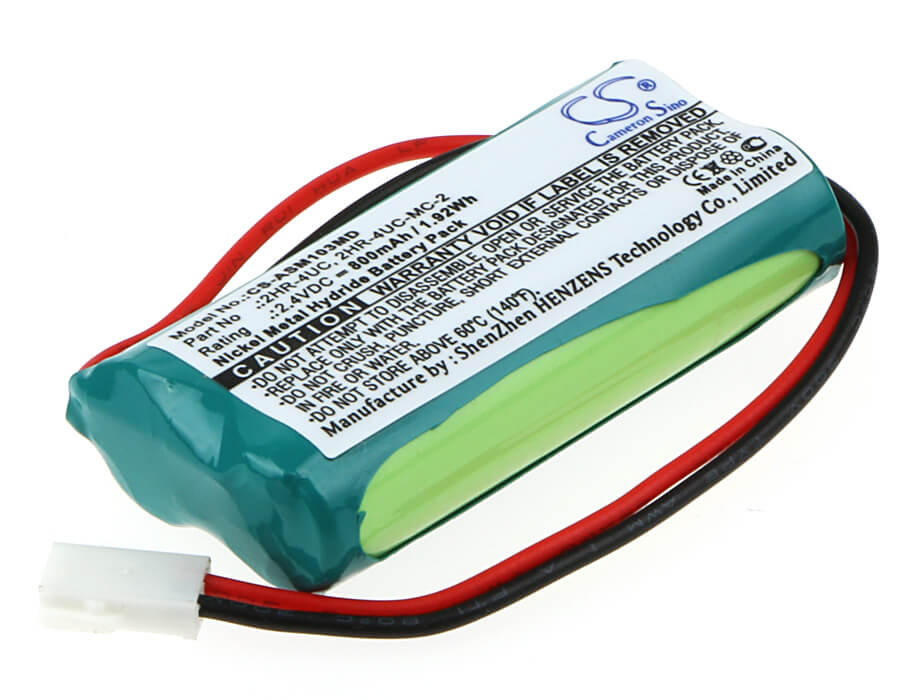 2.4V, 800mAh, Ni-MH Battery fits Drager, Jm103 Jaundice Meter, 1.92Wh