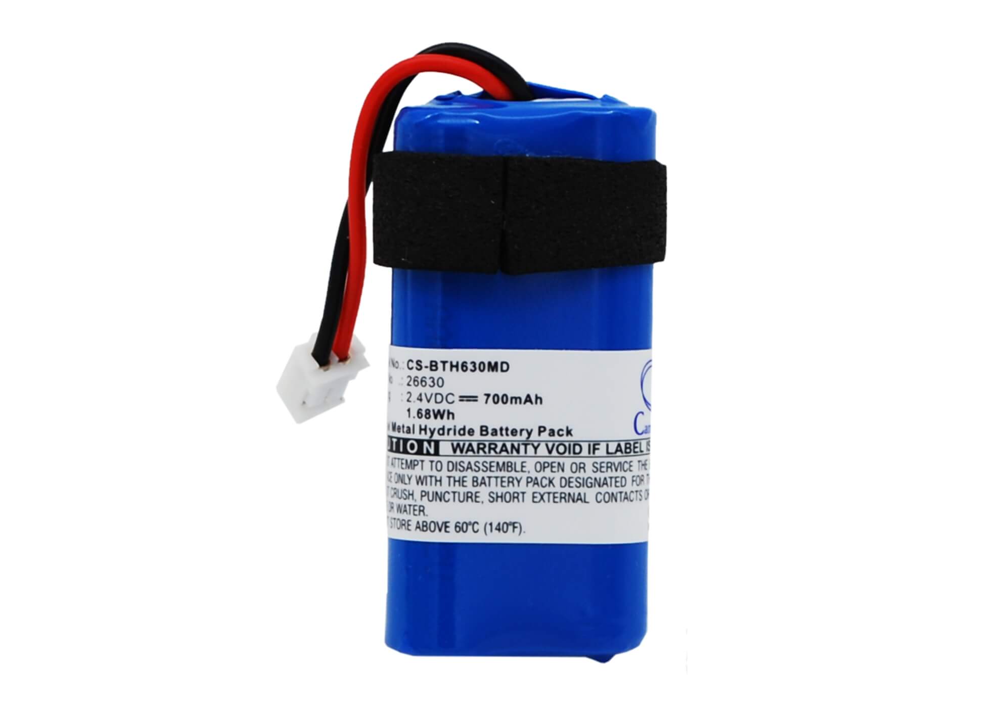2.4V, 700mAh, Ni-MH Battery fits Rainin, Controller Px-100, Pipet-xtm, 1.68Wh