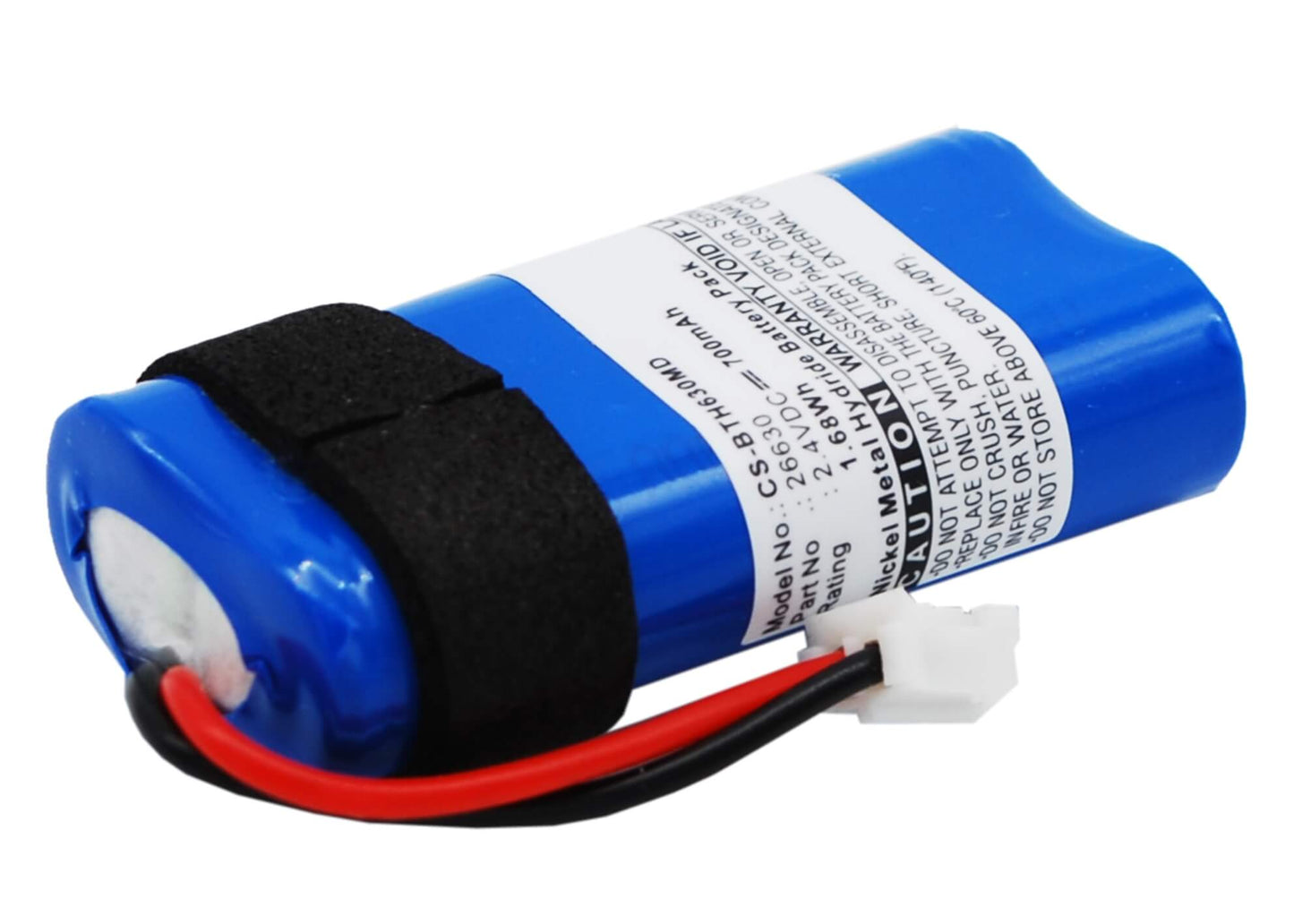 2.4V, 700mAh, Ni-MH Battery fits Rainin, Controller Px-100, Pipet-xtm, 1.68Wh