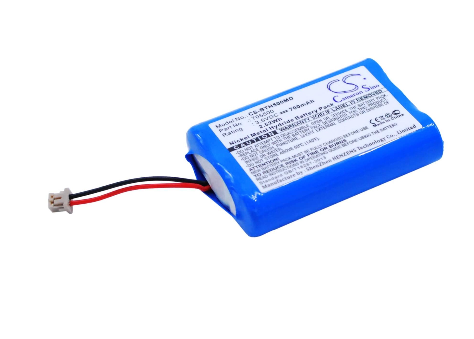 3.6V, 700mAh, Ni-MH Battery fits Brandtech, Multichannel Transferpette Pip, Transferpette, 2.52Wh