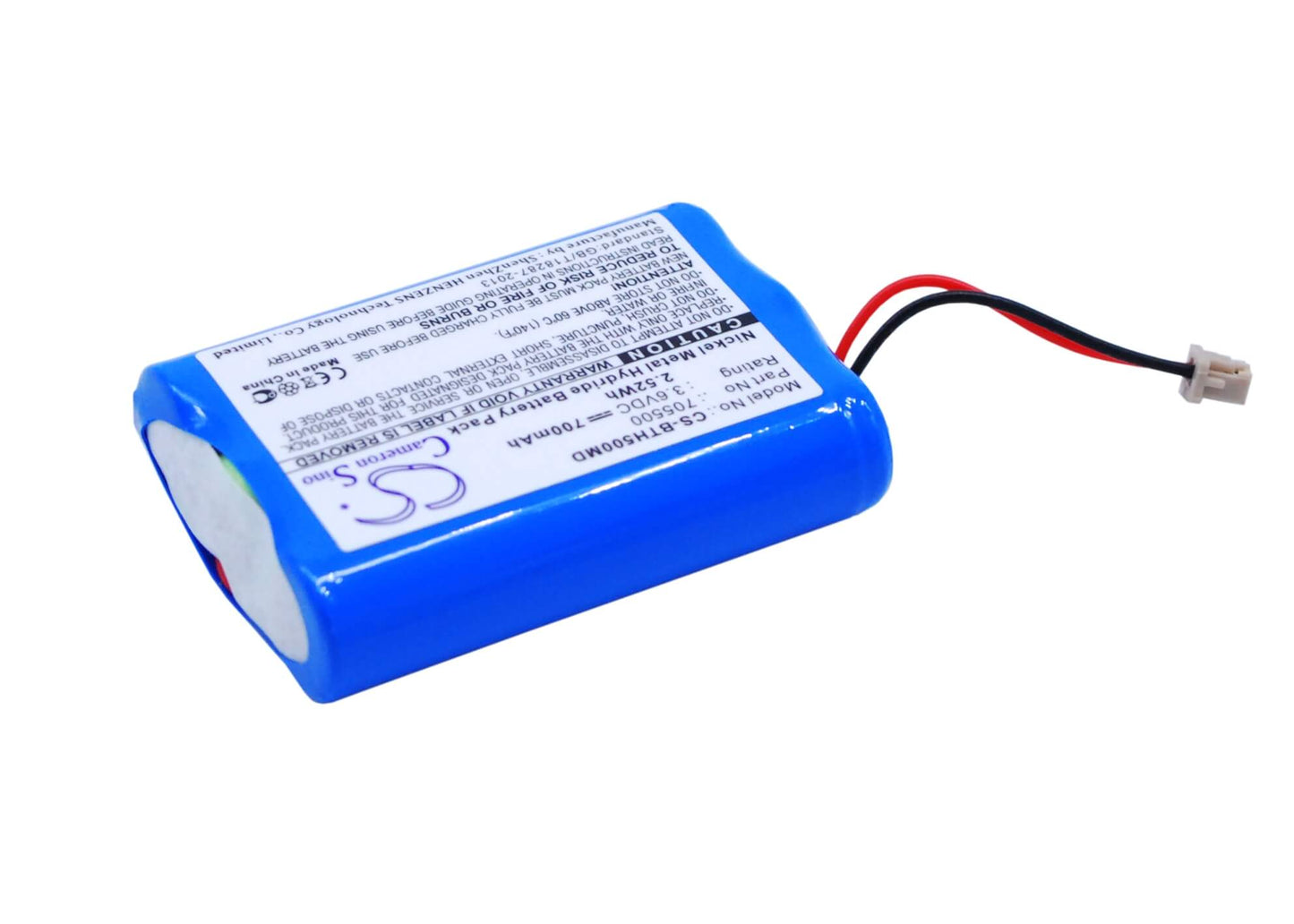 3.6V, 700mAh, Ni-MH Battery fits Brandtech, Multichannel Transferpette Pip, Transferpette, 2.52Wh