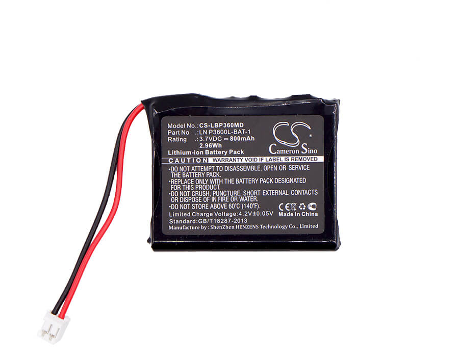 3.7V, 800mAh, Li-ion Battery fits Labnet, Multichannel Pipettes, Single, 2.96Wh