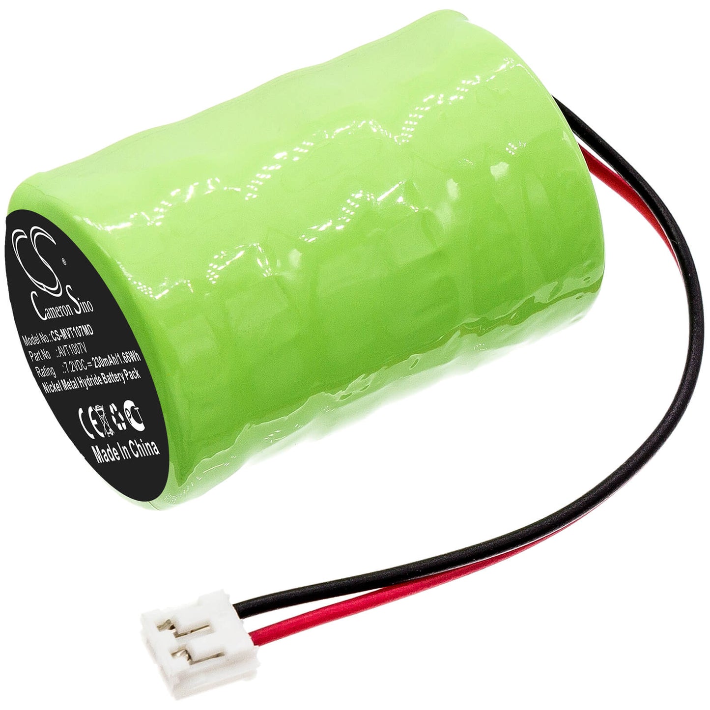 7.2V, 230mAh, Ni-MH Battery fits Imx, Free Dop Probe, Freedrop Foetal Doppler Mb413, 1.656Wh